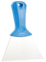 HYGIENE HANDSCHRAPER, 10cm, met roestvrij staal blad, blauw