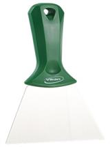 HYGIENE HANDSCHRAPER, 10cm, met roestvrij staal blad, groen