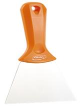 HYGIENE HANDSCHRAPER, 10cm, met roestvrij staal blad, oranje