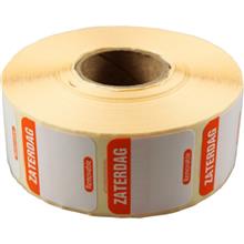HACCP DAG-LABELS, 25x25mm, oranje-1000stuks, Zaterdag