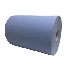 INDUSTRIELE HANDDOEKROL, 380 mtr, 3LG, 37cm, blauw