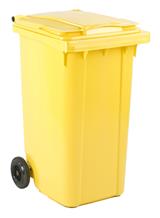 KUNSTSTOF MINI-CONTAINER, 240 liter, geel