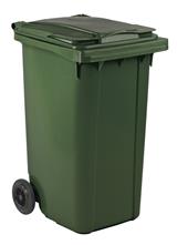 KUNSTSTOF MINI-CONTAINER, 240 liter, groen