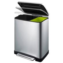 EKO E-CUBE PEDAALEMMER recycling, 10+9 liter, rvs