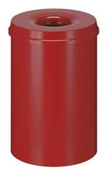 VLAMDOVENDE PAPIERBAK, rond, 30 liter, rood