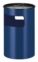 AS-PAPIERBAK, rond,50 liter,met metalen binnenemmer, blauw