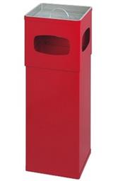 AS-PAPIERBAK, vierkant, 50 liter, aluminium, rood