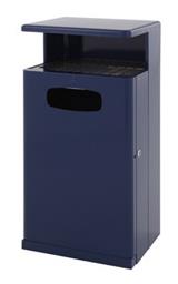 AS-PAPIERBAK, vierkant, 55 liter, met afdak, blauw