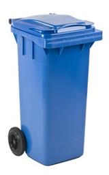 KUNSTSTOF MINI-CONTAINER, 120 liter, blauw