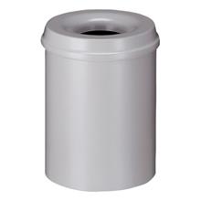VLAMDOVENDE PAPIERBAK, rond, 15 liter, grijs