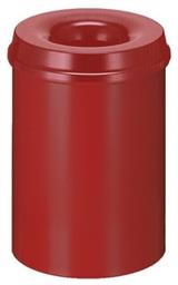 VLAMDOVENDE PAPIERBAK, rond, 15 liter, rood