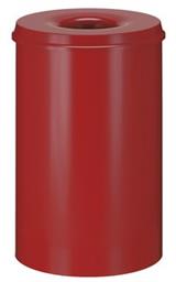 VLAMDOVENDE PAPIERBAK, rond, 50 liter, rood