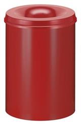 VLAMDOVENDE PAPIERBAK, rond, 80 liter, rood