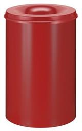 VLAMDOVENDE PAPIERBAK, rond, 110 liter, rood