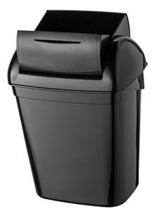 HYGIENEBOX+DEKSEL,8 LTR, zwart, PlastiQline