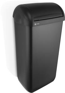 HYGIENEBOX +DEKSEL, 23 LTR, Satino, zwart