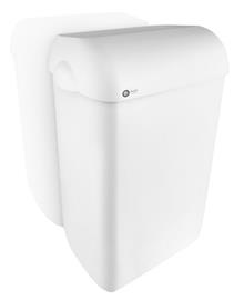 SANITAIRE AFVALBAK 43 LTR, Satino Black, wit