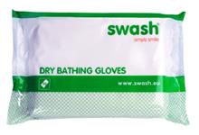WASHANDJES VOOR EENMALIG GEBRUIK, 14x21cm, molton, wit