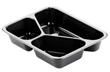 MENUBAK - 3VAKS,1025 cc, 226x178x43mm, zwart-420st