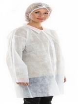 BEZOEKERSJAS, WIT, 30gr, non-woven,drukknoop-1zakje, XXL