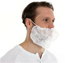 BAARDMASKER, PP, non-woven, wit