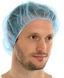 BOUFFANT BARET+HAAROPVANG, XL, blauw, PP, non-woven, 58cm