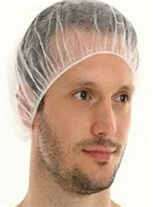 BOUFFANT BARET+HAAROPVANG, XL, wit, PP, non-woven, 58cm