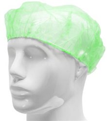 BARET MET HAAROPVANG, PP, non-woven, 58cm, groen