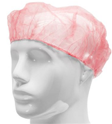 BARET MET HAAROPVANG, PP, non-woven, 58cm, rood